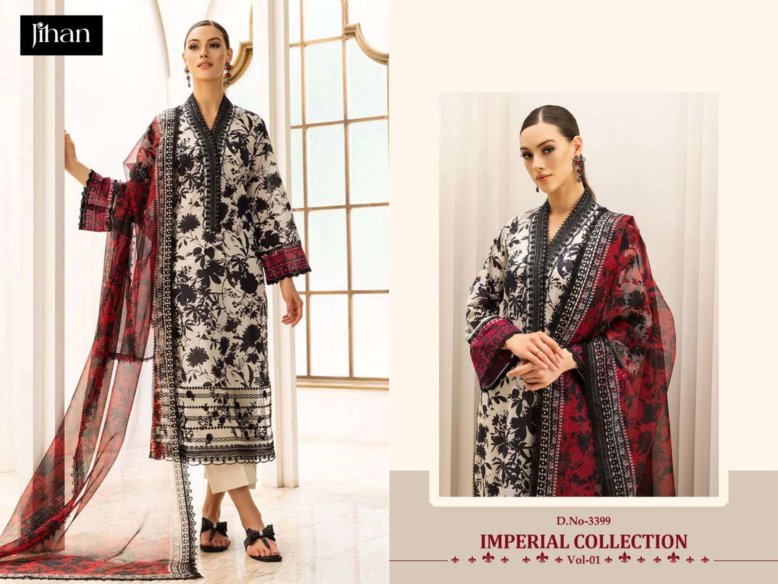 Jihan Imperial Collection Vol 1 3397 To 3399 Pakistani Dress Summer Collection view 7