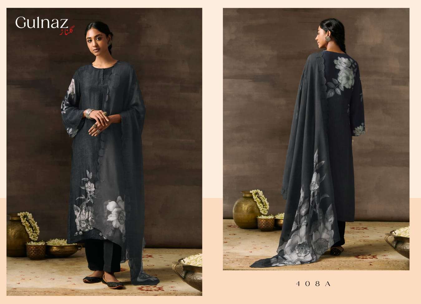 Saadgi Gulnaz Cotton Silk Suit view 2