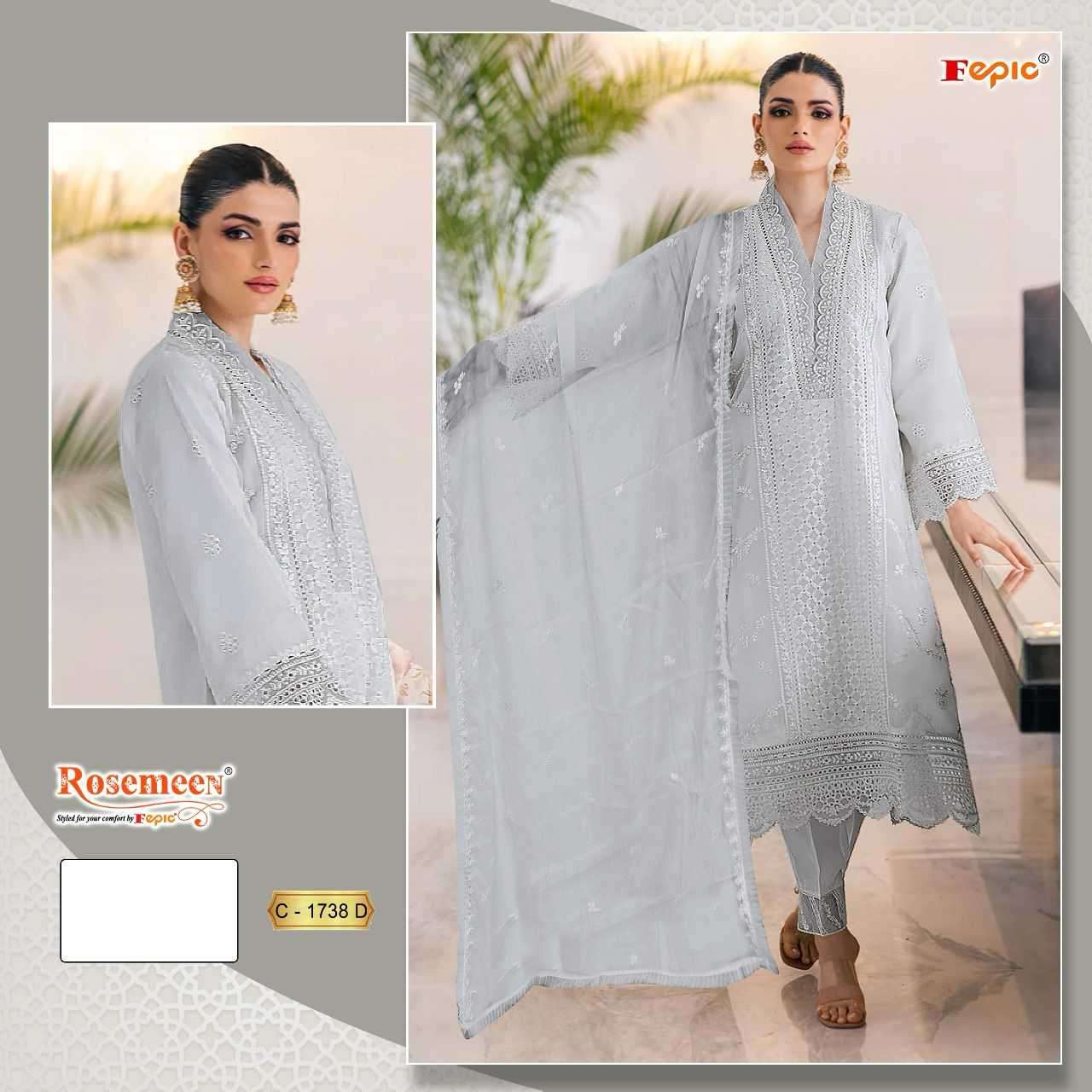 Fepic C 1738 Colors Designer Embroidered Pakistani Dress Festive Collection view 4