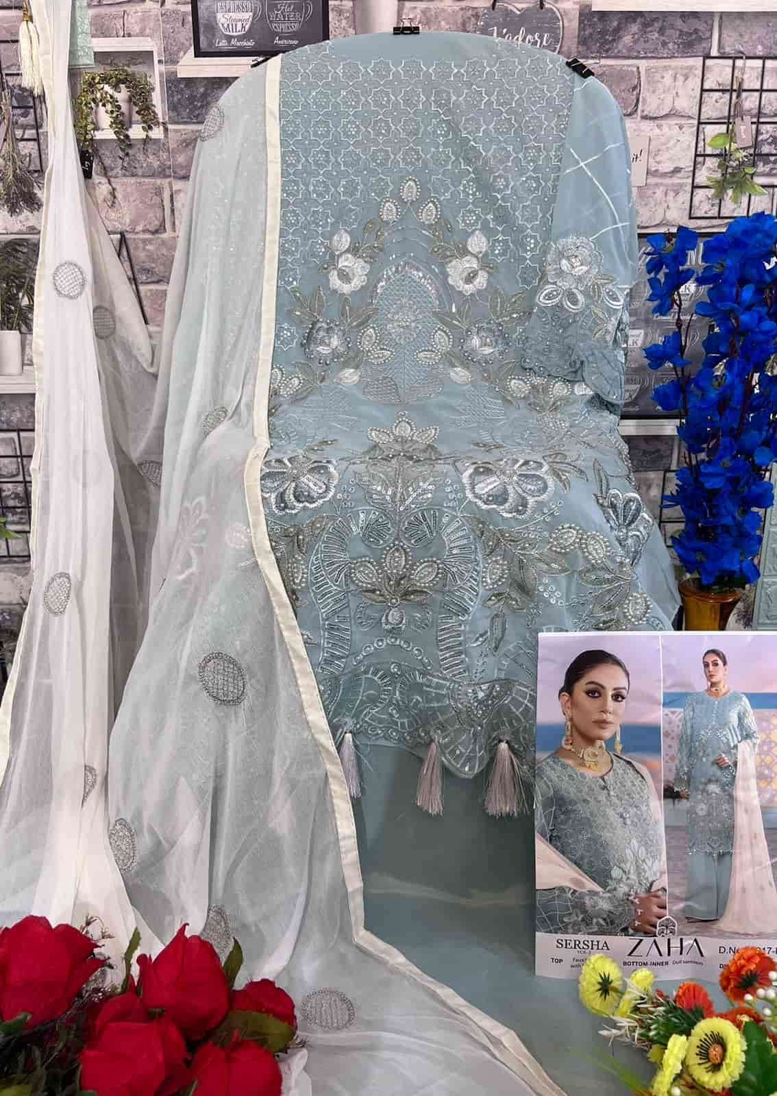 Zaha Sersha Vol 2 Party Wear Style Latest Designer Pakistani Salwar Suit Collection view 3
