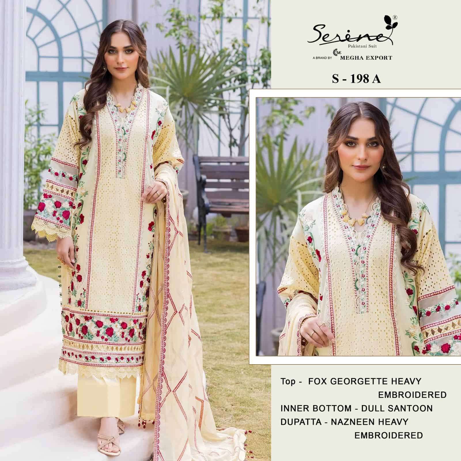 Serine S 198 Colors Pakistani Style Heavy Designer Festive Wear Salwar Suit view 2