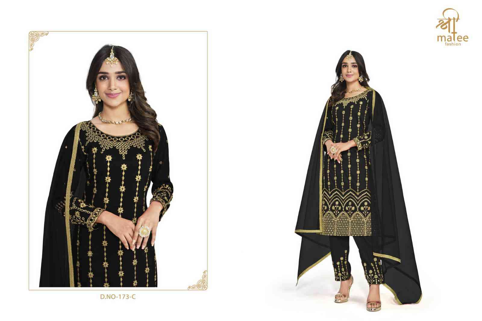 Shreematee Mirror Vol 14 173 Colors Designer Work Festive Wear Dress Exporter view 3