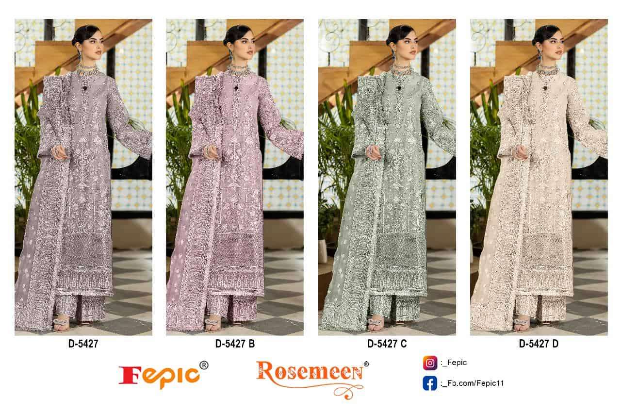 Fepic D 5427 Colors Pakistani Georgette Embroidered Salwar Kameez Wholesalers view 5