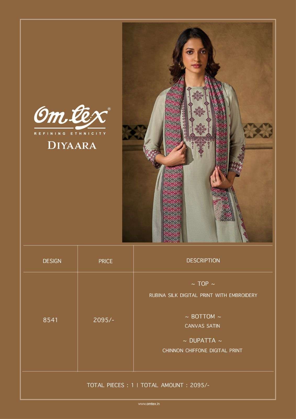 Omtex Diyaara Fancy Silk Premium Designs Ladies Suit Collection view 3