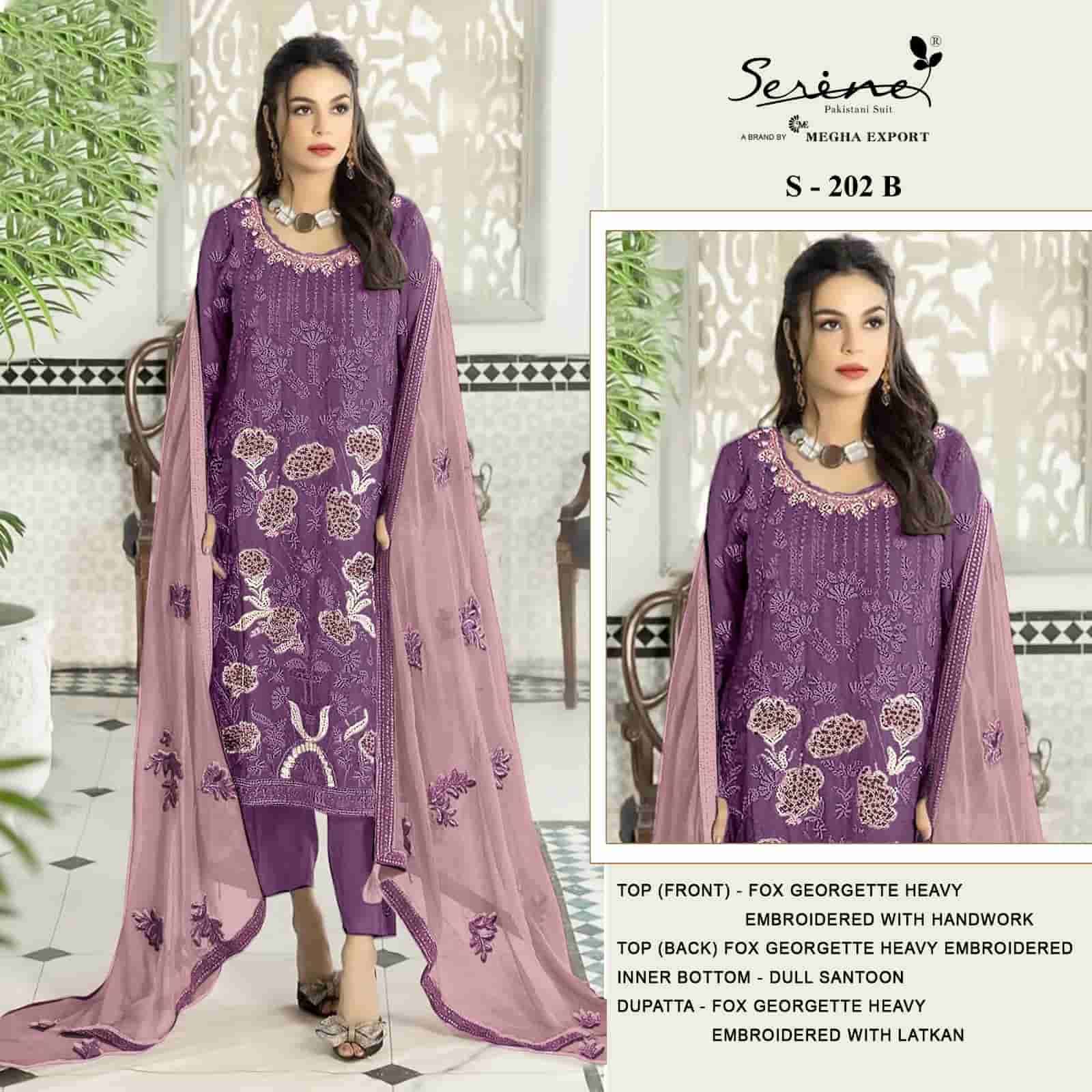Megha Export S 202 Colors Pakistani Festive Wear Style Designer Suit Wholesalers view 2