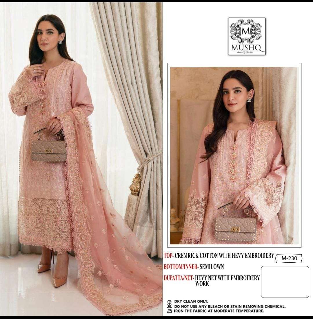 Mushq M-230 Cotton Embroidered Salwar Suit