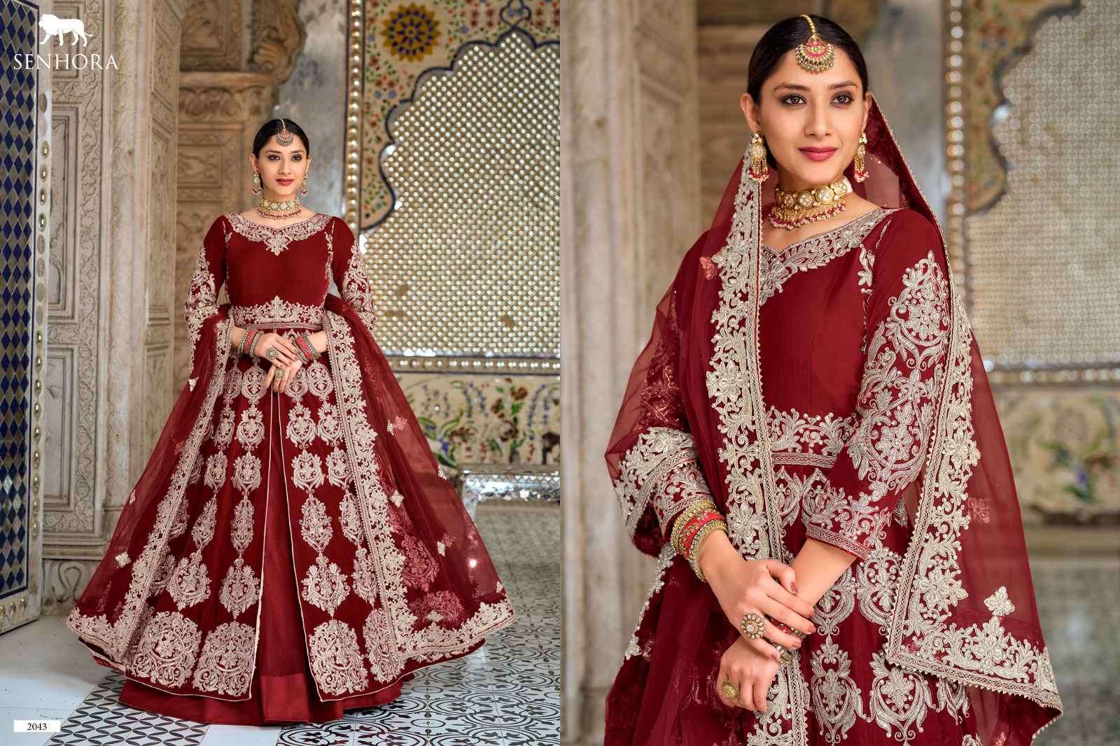 Senhora Dulhan Vol 32 Heavy Designer Velvet Bridal Wear Gown view 15