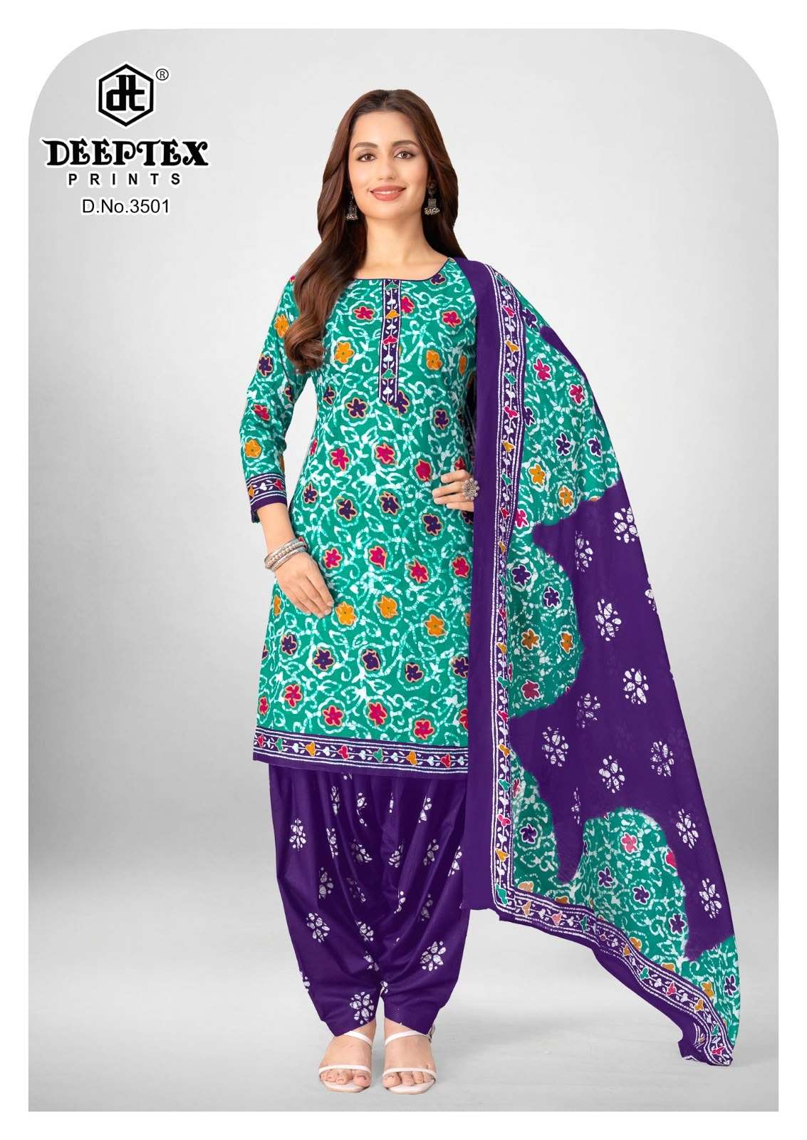 Deeptex Batik Plus Vol 35 Pure Cotton Batik Print Salwar Suit Catalog view 6