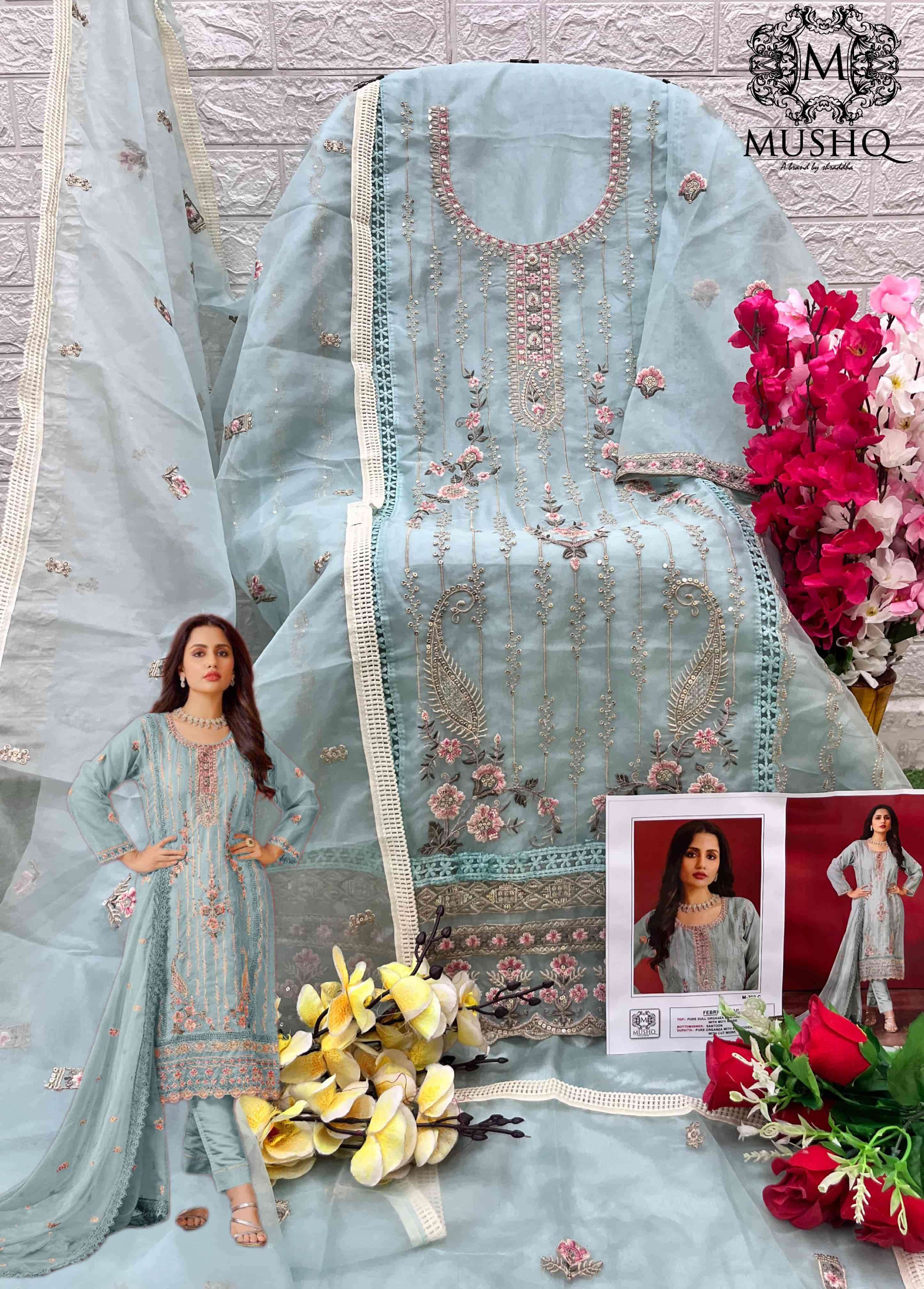 Mushq M 290 Colors Pakistani Style Latest Designer Festive Wear Salwar Suit Wholesalers view 7
