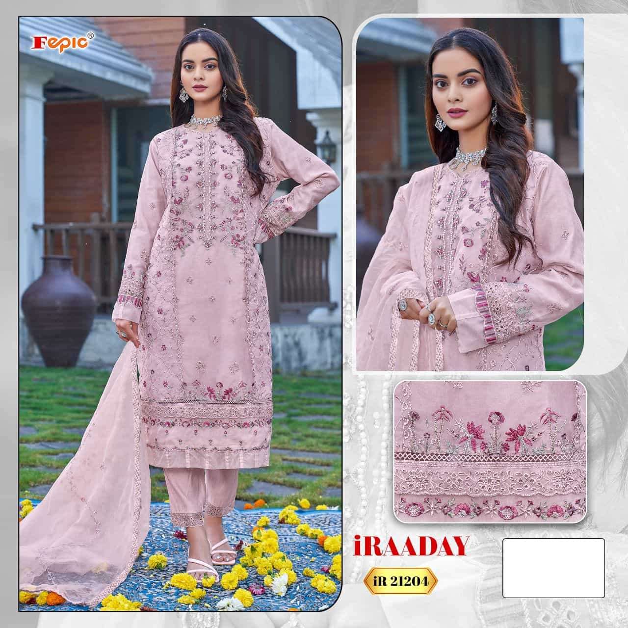 Fepic IR 21204 Colors Pakistani Organza Salwar Suit Wholesalers view 2