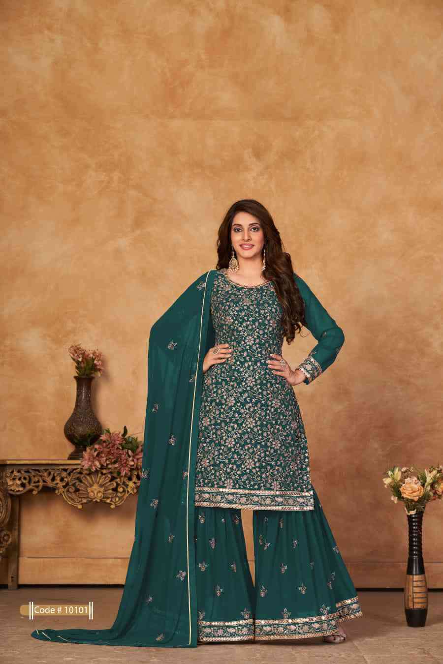 Anjubaa Vol 10 Partywear Gharara Sharara Dress New Collection view 7