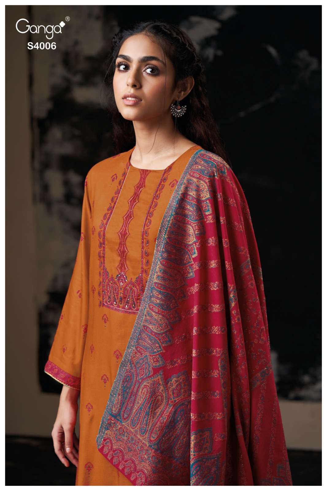Ganga Fashion Ozael 4006 Pure Pashmina Winter Collection Ladies Suits view 3