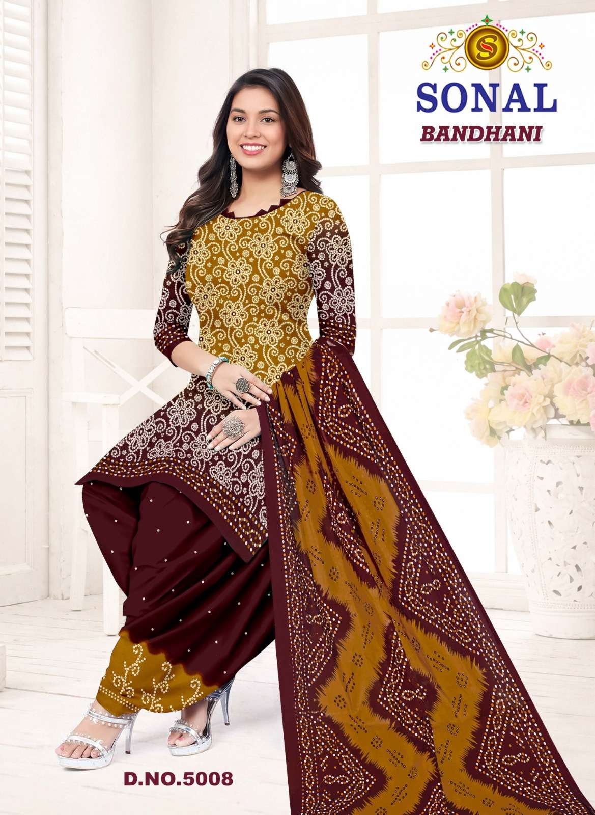 Sonal Textile Bandhani Vol 5 Bandhani Print Cotton Dress Material Wholealers view 12