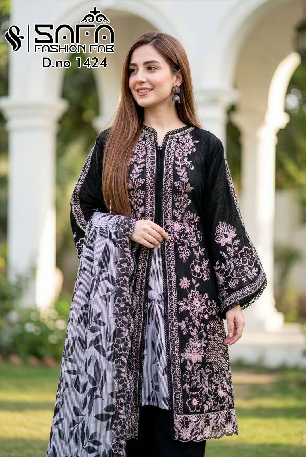 Safa Fashion Fab Sf 1424 Latest Designer Pakistani 3 Pec Collection view 2