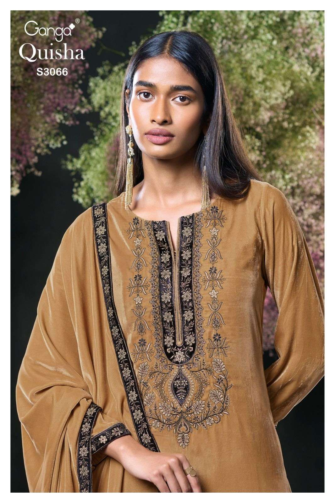Ganga Fashion Quisha 3066 Premium Design Velvet Suit Price view 2