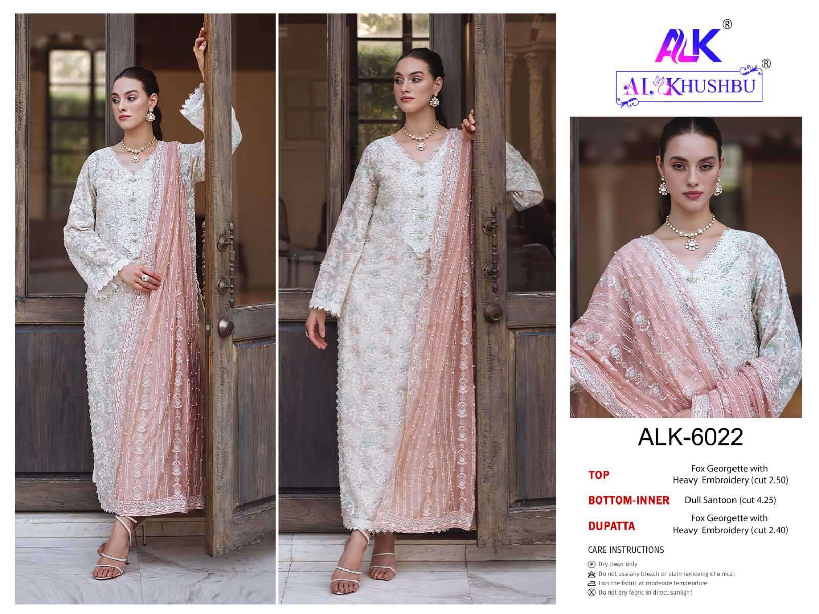 Al Khushu Pakistani Georgette Embroidered Suit view 2