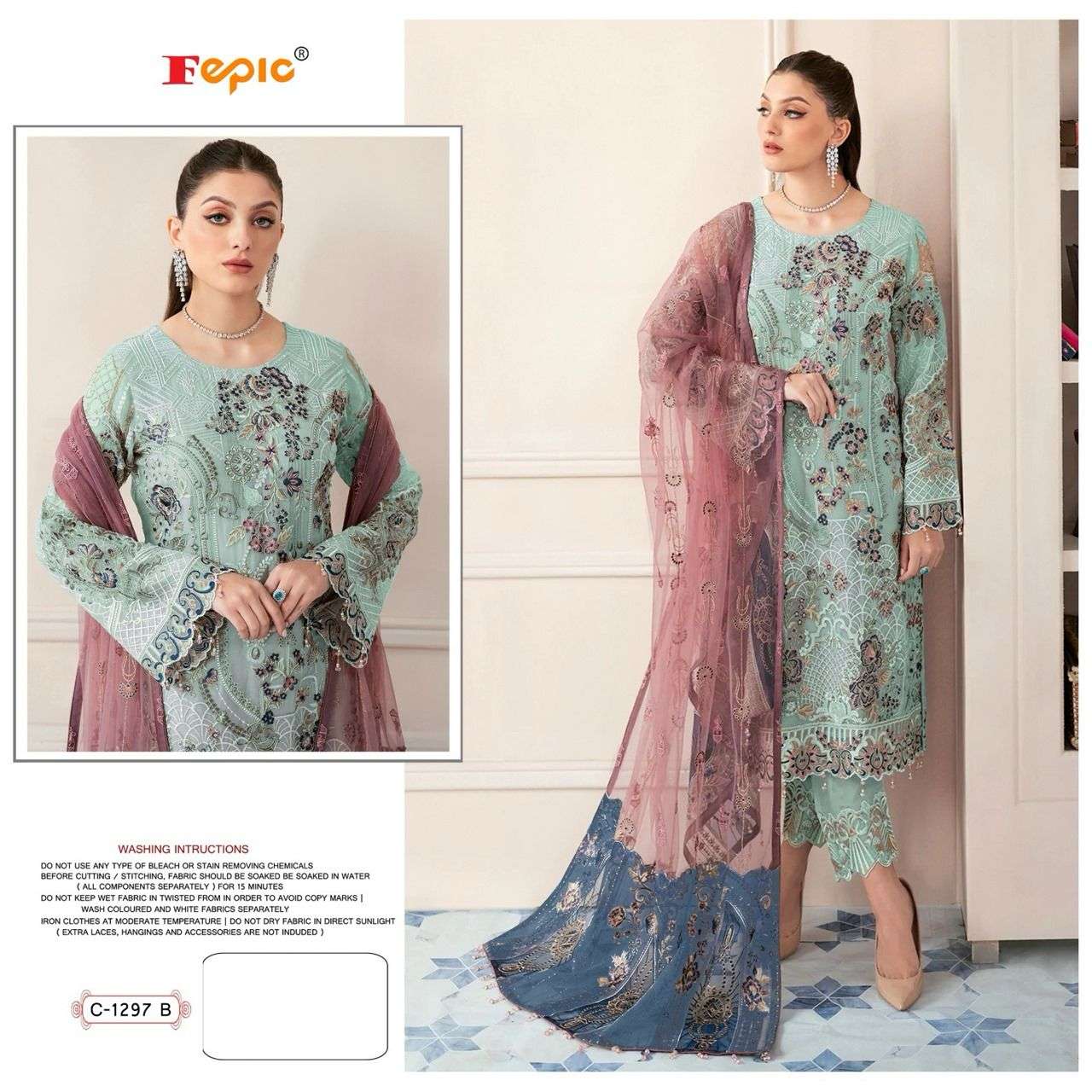 Fepic C 1297 Colors Heavy Designer Pakistani Suit Collection view 4