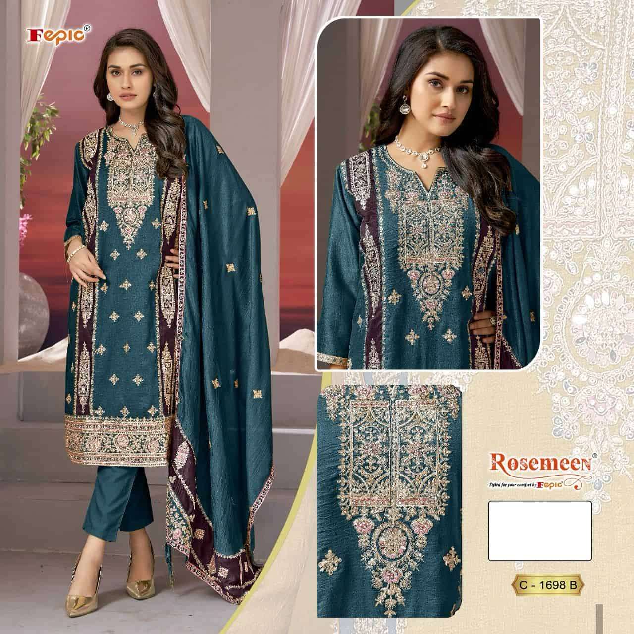 Fepic C 1698 Colors Exclusive Heavy Designer Style Pakistani Festive Wear Suit view 3