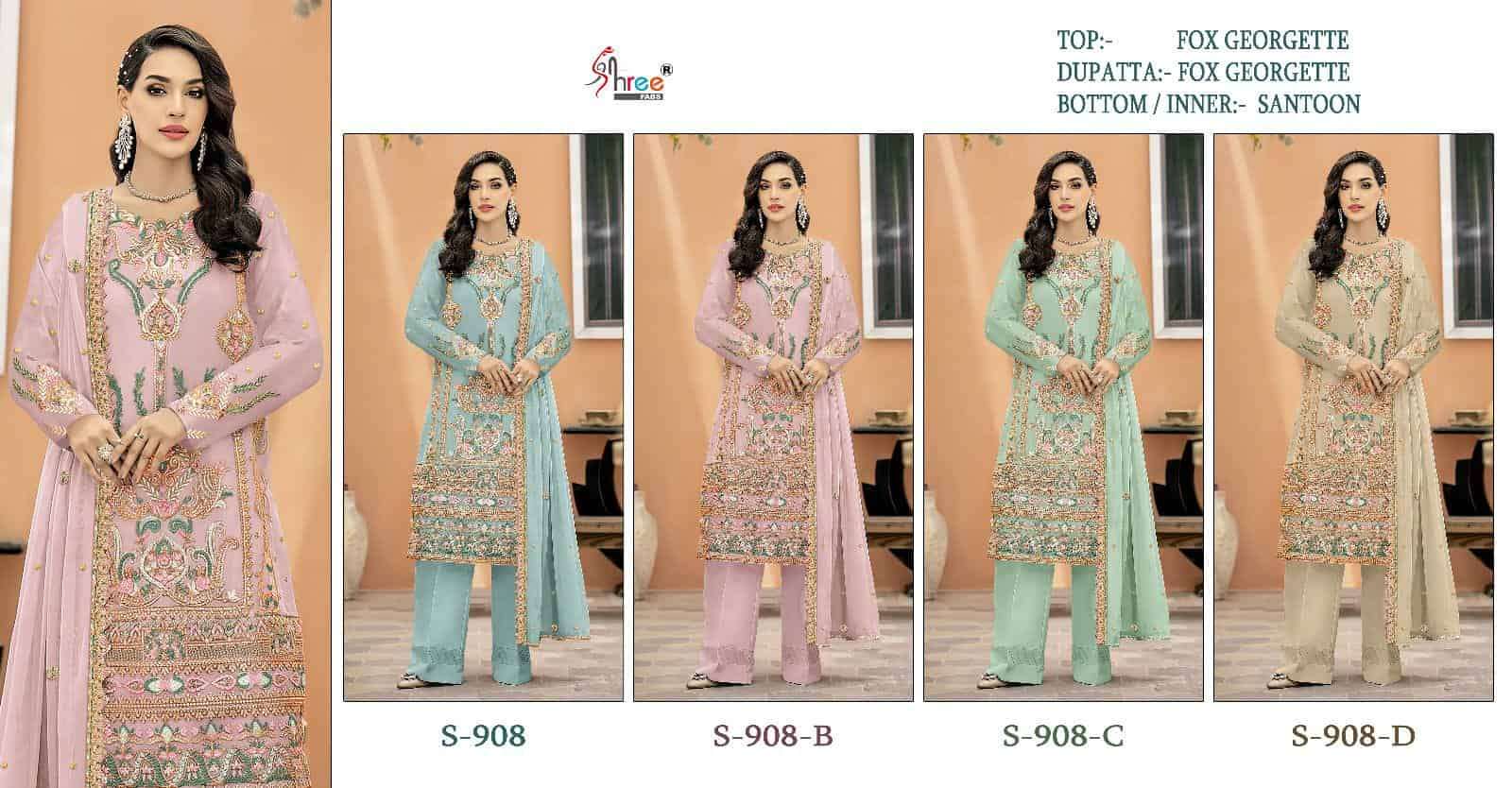 Shree Fabs S 908 Colors Pakistani Festive Wear Style Latest Designer Suit Wholesalers view 5