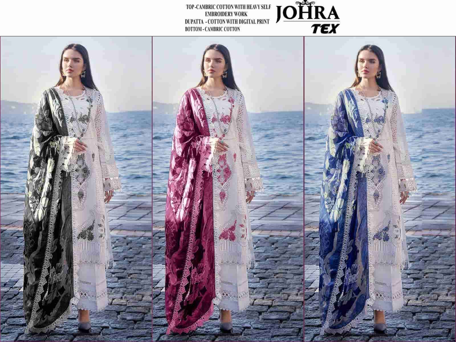 Johra Tex 148 Colors Pakistani Designer Embroidered Cotton Salwar Kameez Collection view 7
