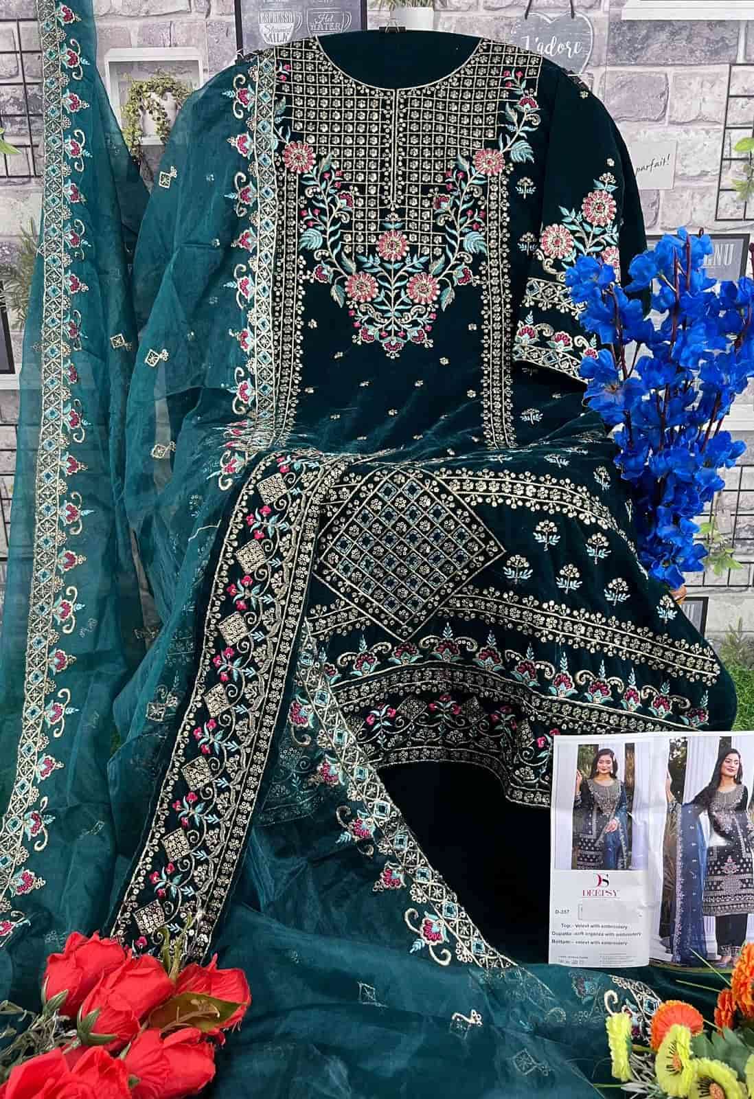 Deepsy Velvet 23 - 4 Winter Wear Style Heavy Designer Salwar Suit Exporters view 7