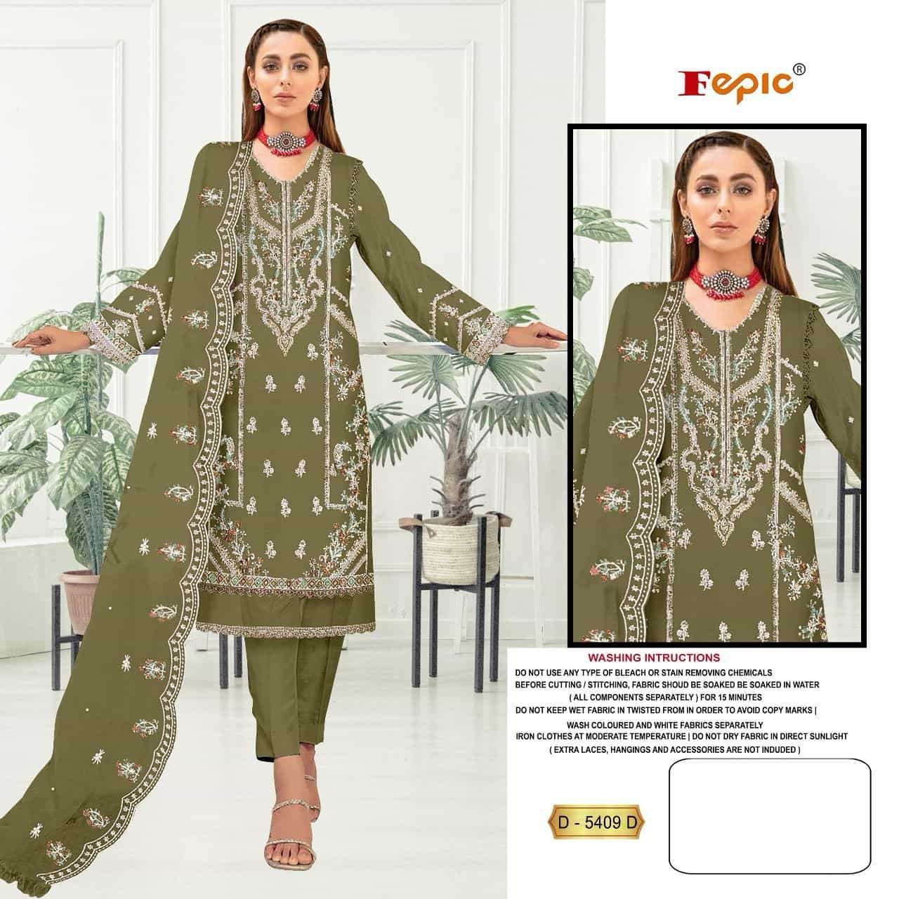 Fepic D 5409 Colors Pakistani Designer Style Festive Wear Salwar Suit Online view 3