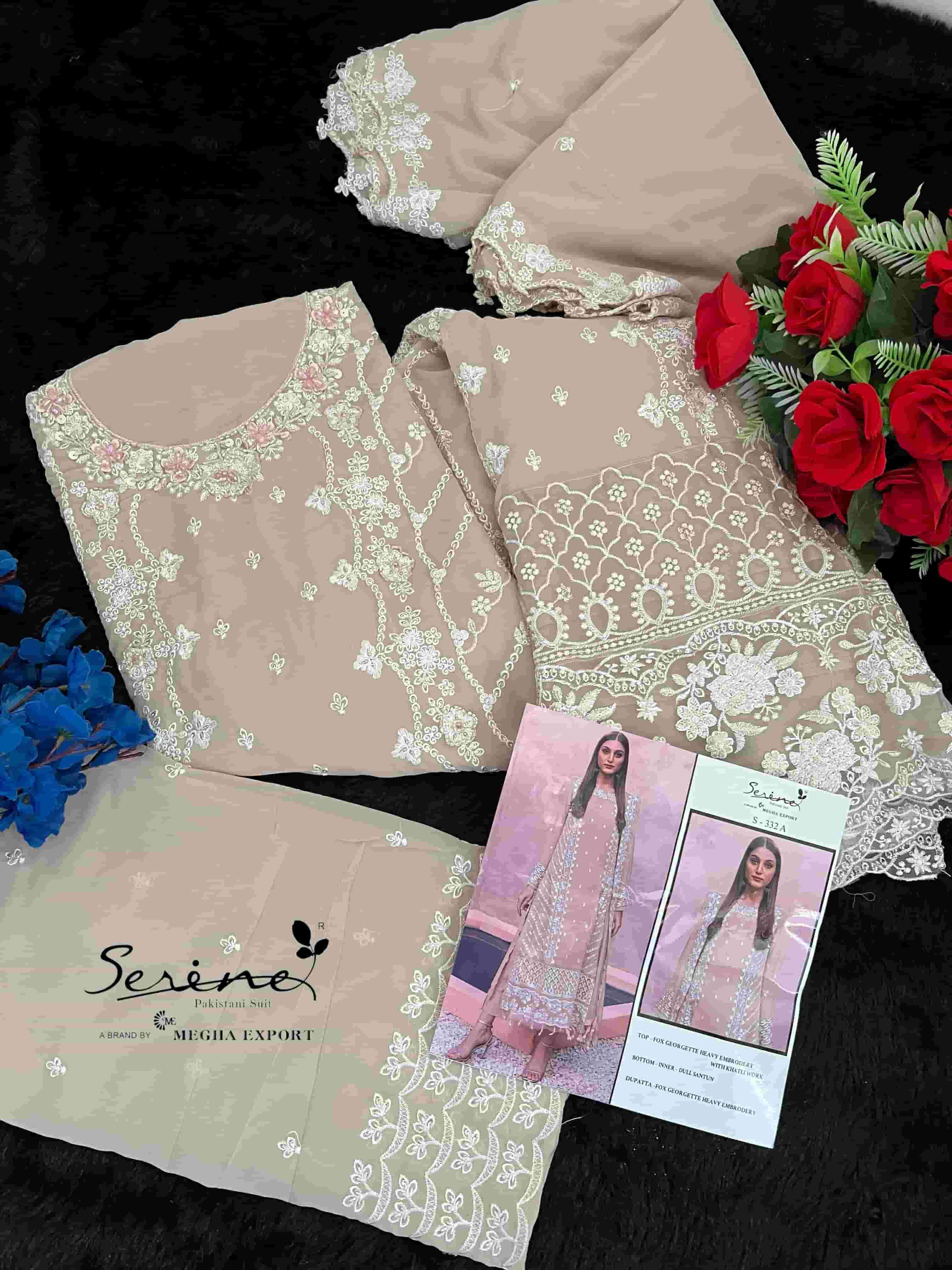 Megha Export S 332 Colors Pakistani Style Designer Georgette Suit Wholesalers view 6