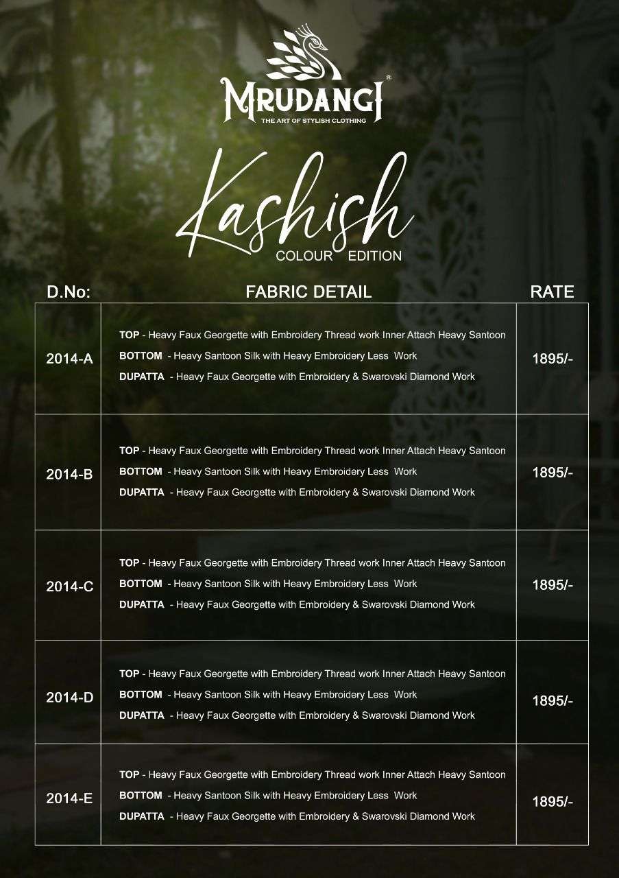 Mrudangi Kashish 2014 Colors Party Wear Straight Suit view 7