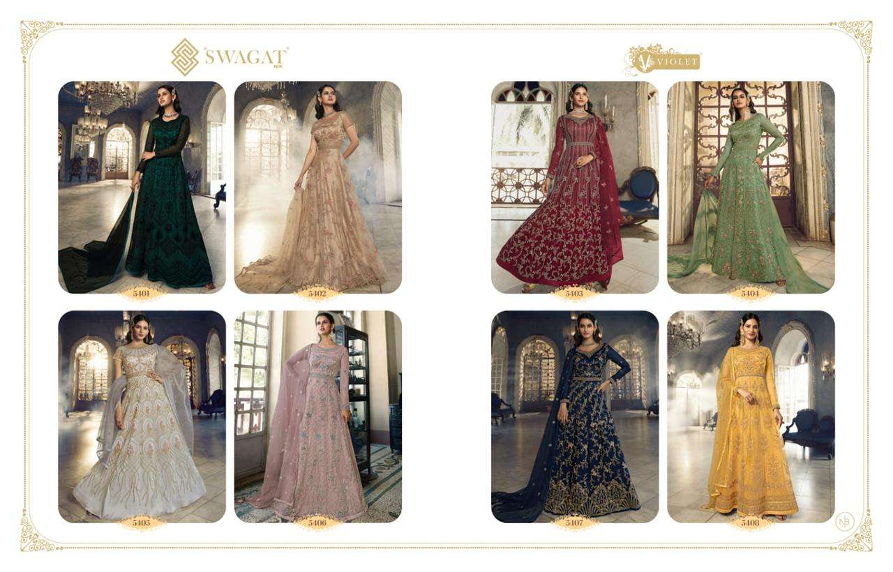 Swagat 5401 to 5408 Series party Wear Gowns Dress view 21