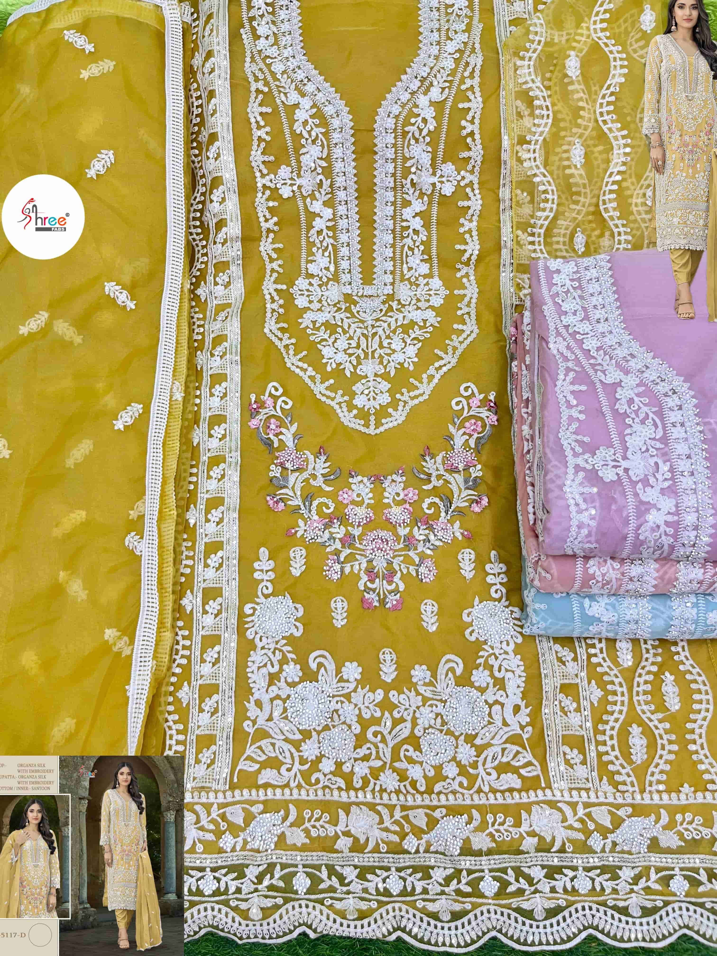Shree Fabs S 5117 Colors Pakistani Designer Organza Embroidered Suit Wholesalers view 9
