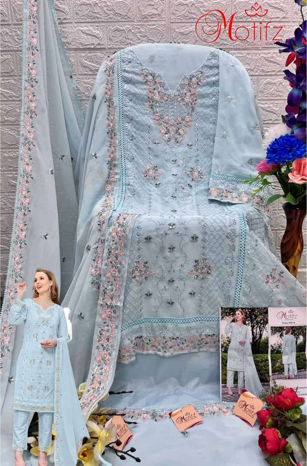 Motifz 393 Colors Pakistani Festive Wear Style Designer Salwar Suit Wholesalers view 9