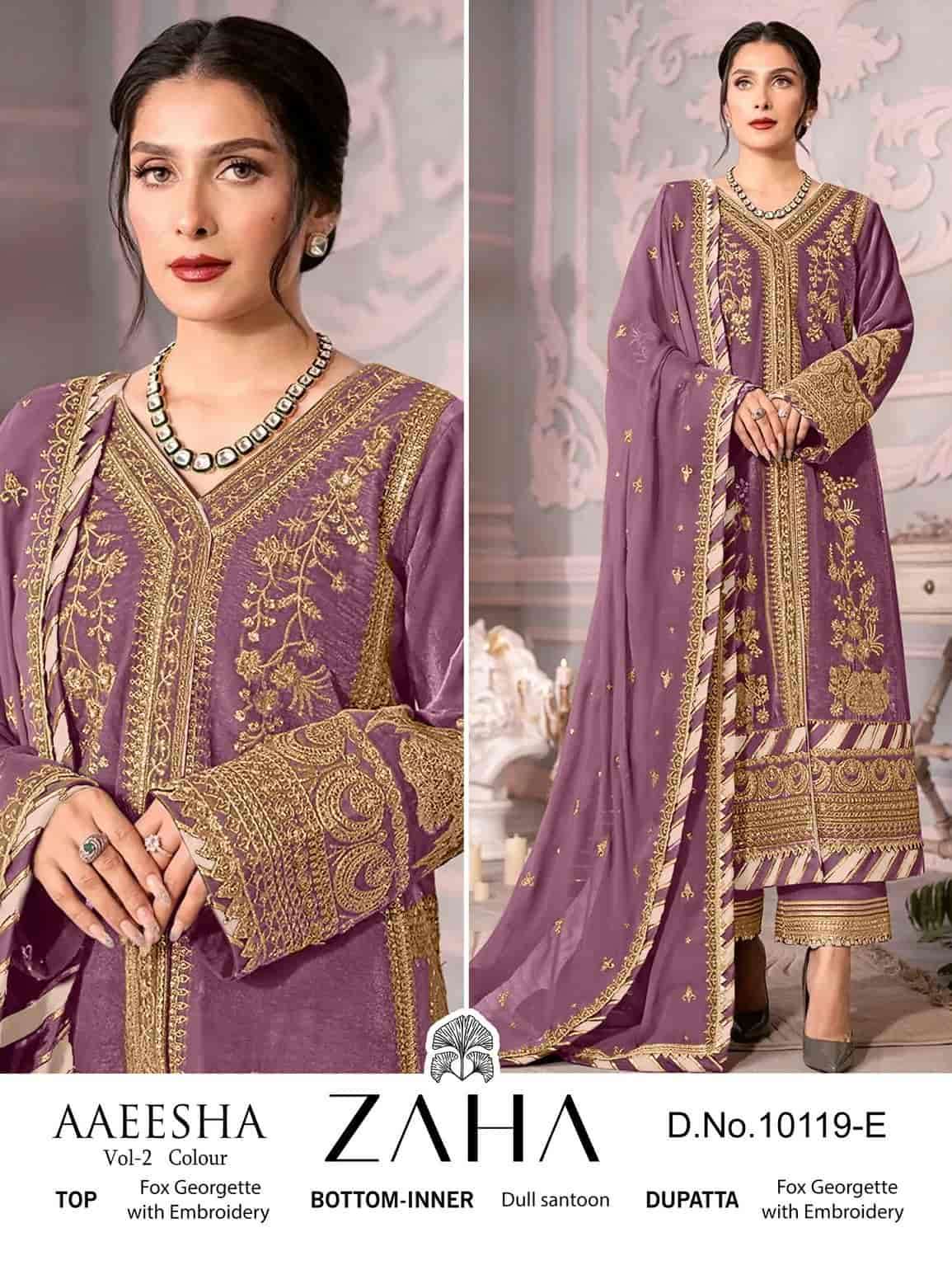 Zaha Aaeesha Vol 2 10119 Hits Colors Pakistani Party Wear Salwar Suit view 3