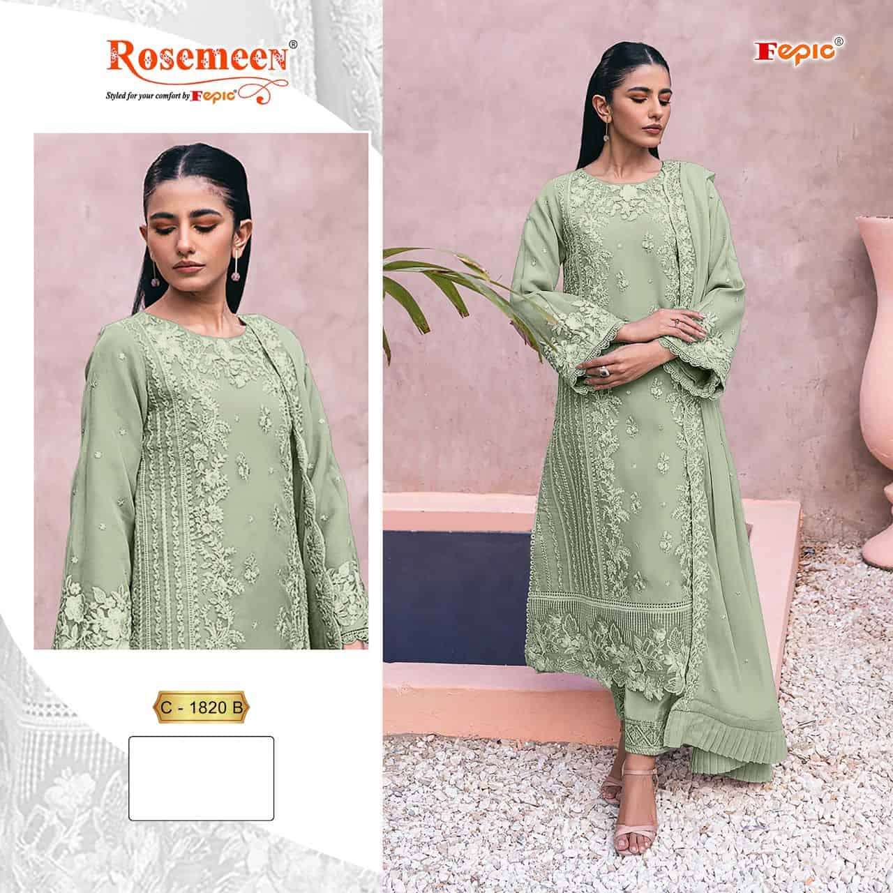 Fepic C 1820 B Latest Georgette Embroidered Pakistani Dress Collection