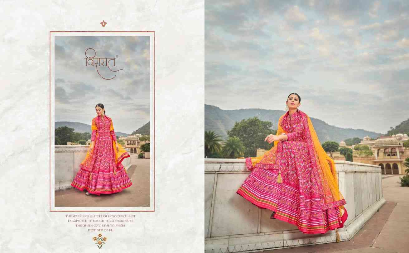 Virasat Patoal Designer Party Wear Silk Gown New Collection view 10