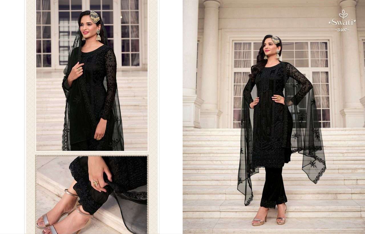 Swagat Swati 3401 to 3407 Designer party Wear Salwar kameez Collection view 6