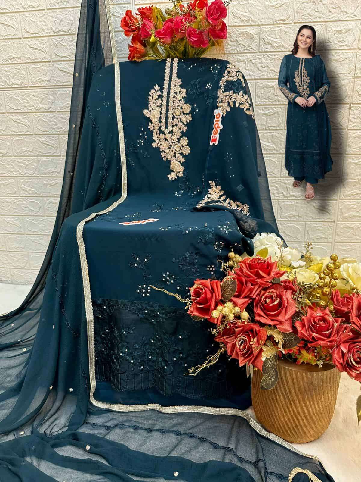 Fepic D 5423 Colors Pakistani Style Festive Wear Designer Suit Online Wholesalers view 8