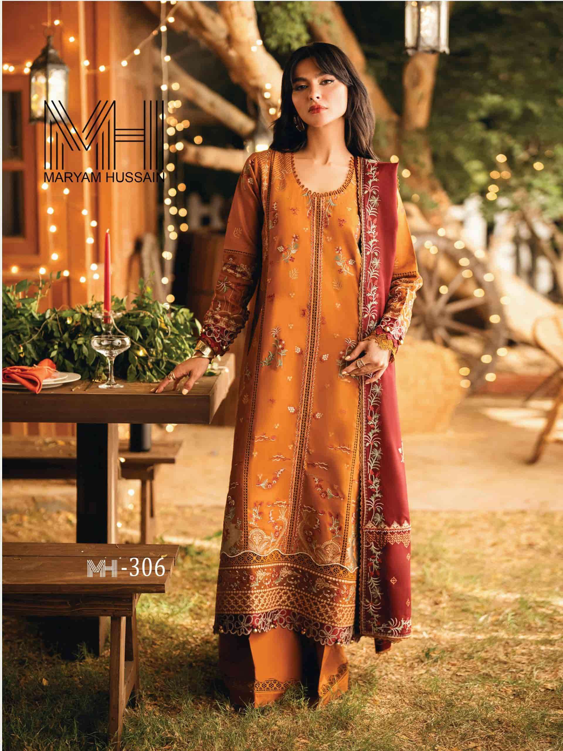 Maryam Hussain Noor E Kainat Vol 3 Heavy Pure Cotton Karachi Suit Catalog view 7