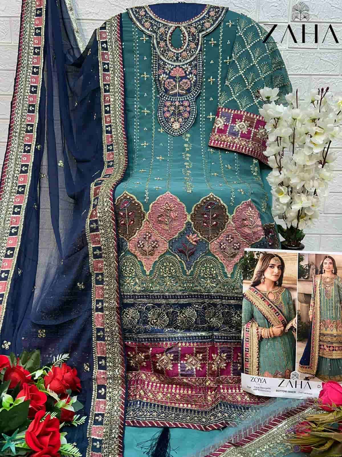 Zaha Zoya Vol-1 Georgette Pakistani Suit 10263-C view 2