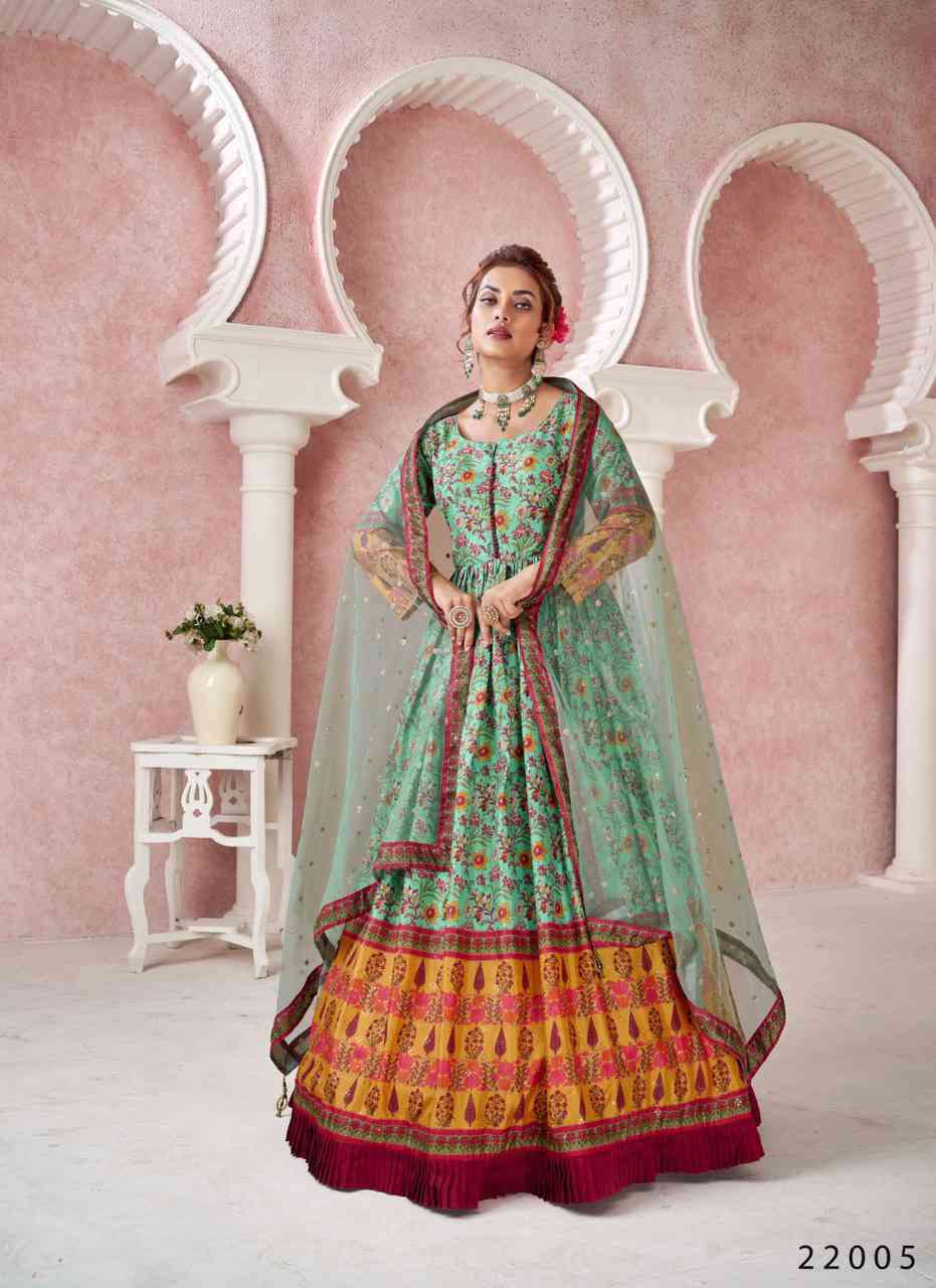 Alfaaz Kimaya Partywear Silk Gown Collection New Catalog view 16