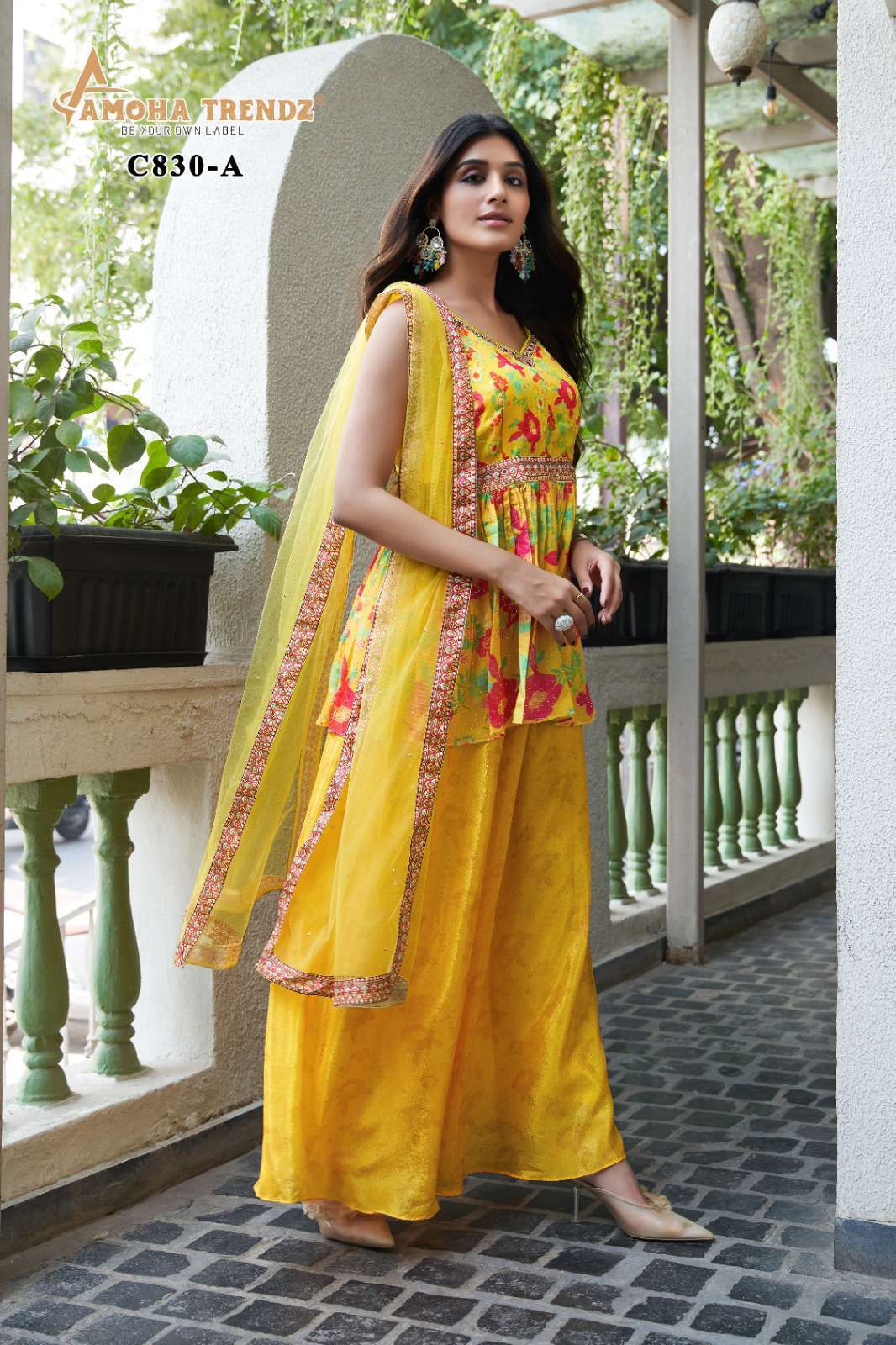 Amoha Trends C 830 Designer Palazzo Suit Latest Collection view 2