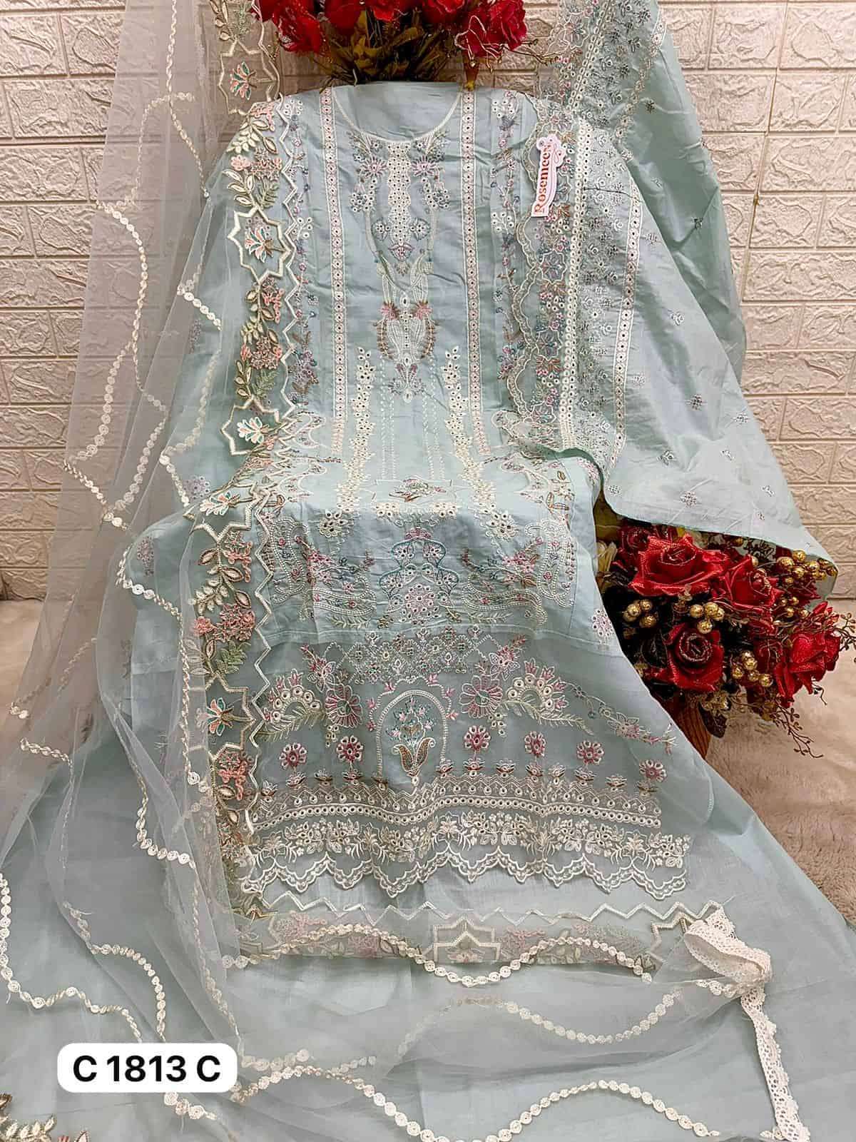 Fepic C 1813 Colors Latest exclusive Designer Cotton Embroidered Dress Collection view 7