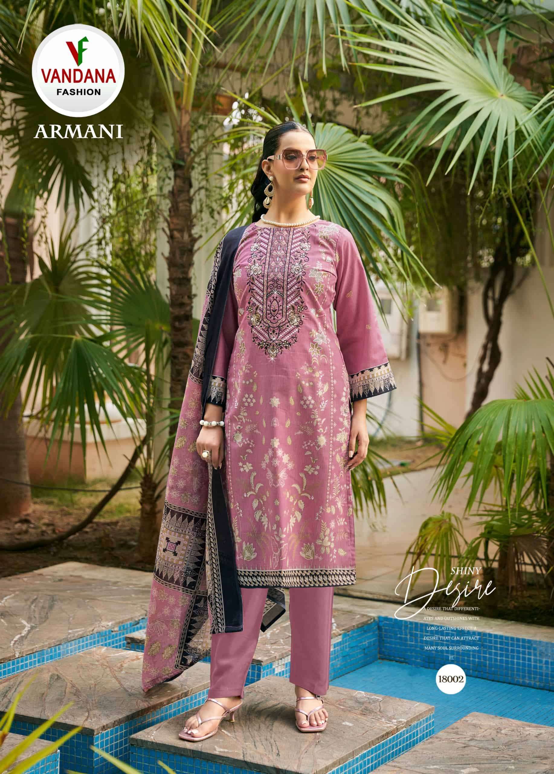 Vandana Fashion Armani Vol 18 Fancy Cotton Dress Catalog view 10