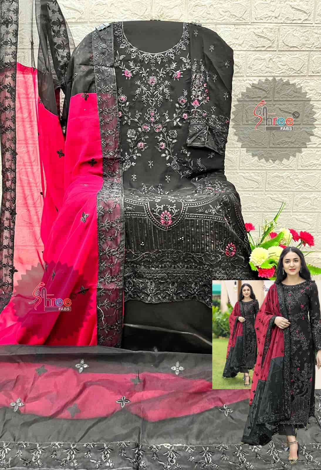 Pakistani Designer Embroidered Suit - S 994 view 8