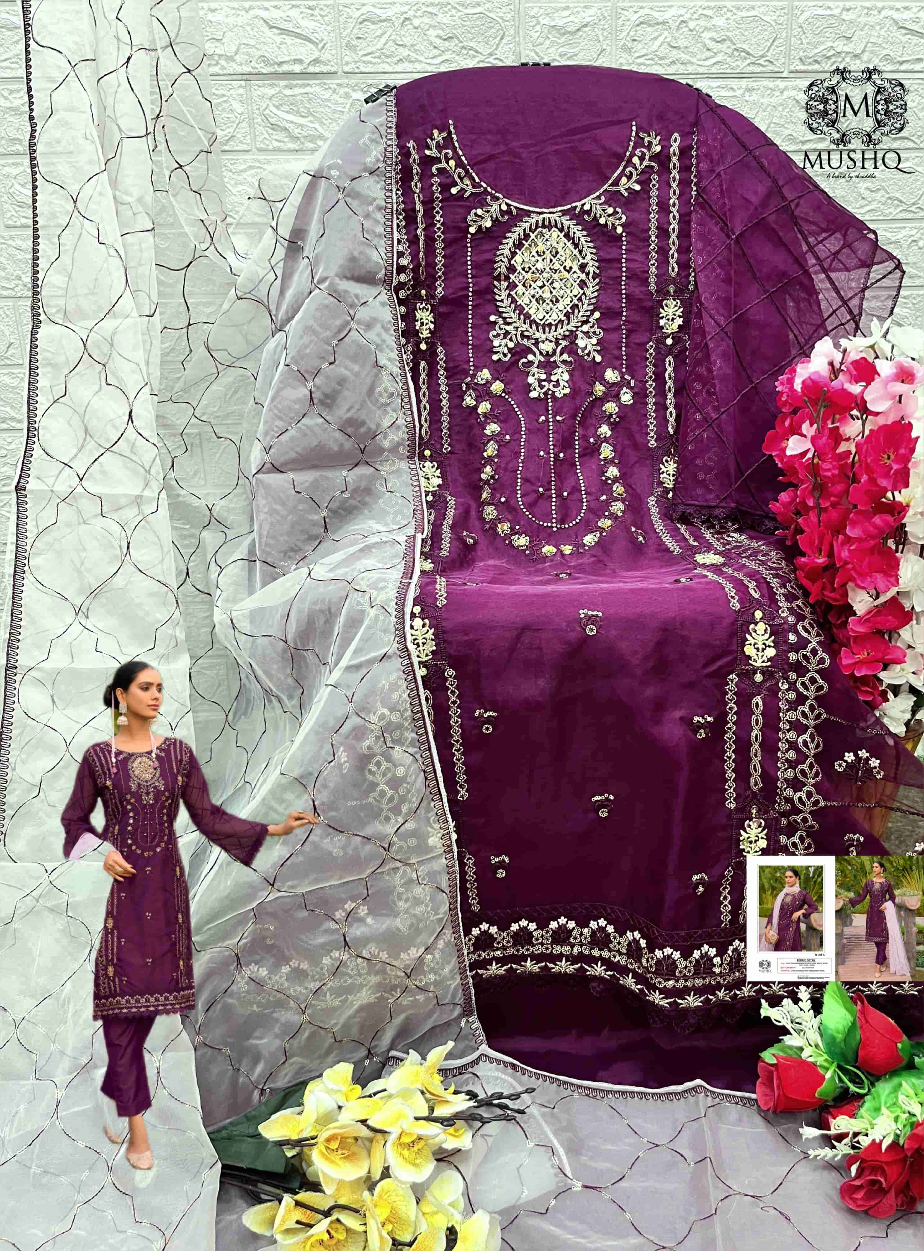 Mushq M 306 Colors Pakistani Designer Style Festive Wear Salwar Suit view 9