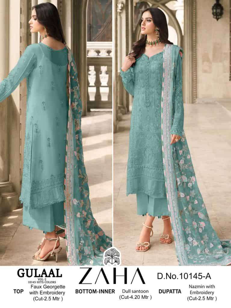 Zaha 10145-A Pakistani Designer Salwar Suit