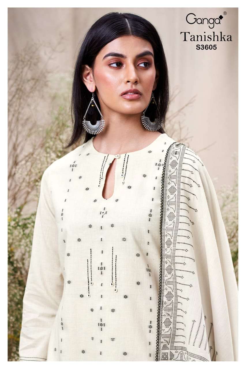 Ganga Fashion Tanishka Cotton Jacquard Suit view 3