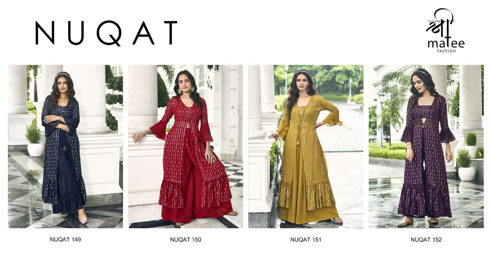 Shreematee Nuqat Partywear Shurg Style Designer 3 Piece New Arrivals view 14