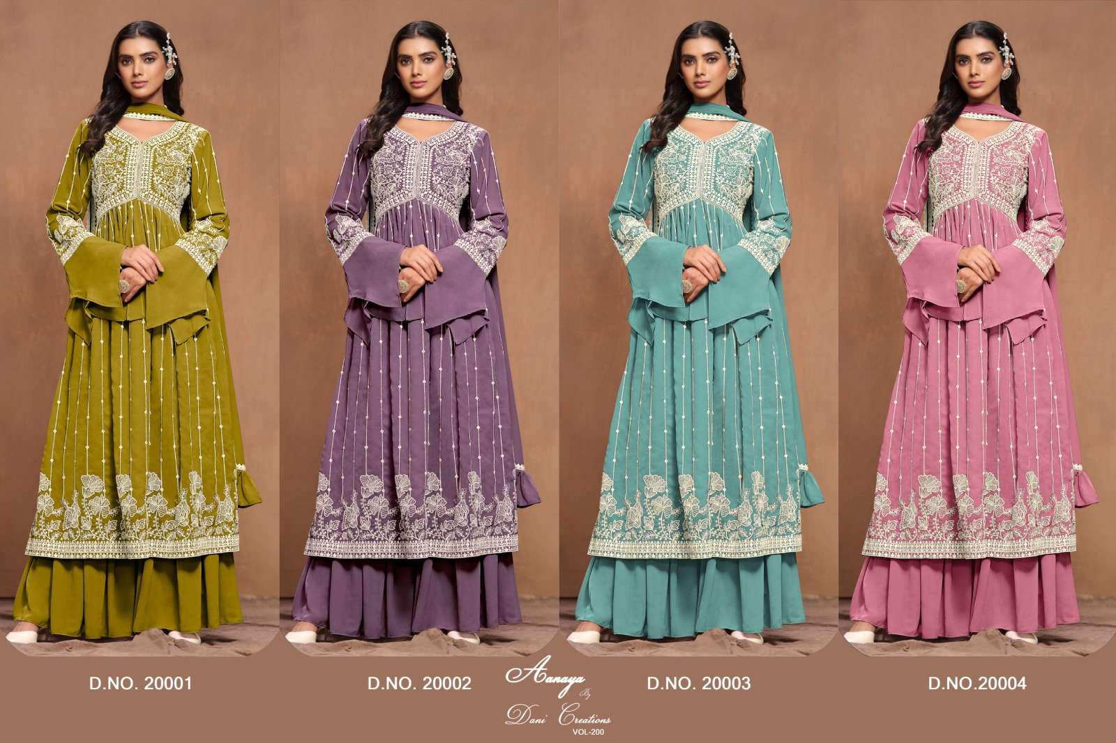Twisha Aanaya Vol 200 Festive Wear Style Designer Georgette Suit Wholesalers view 3