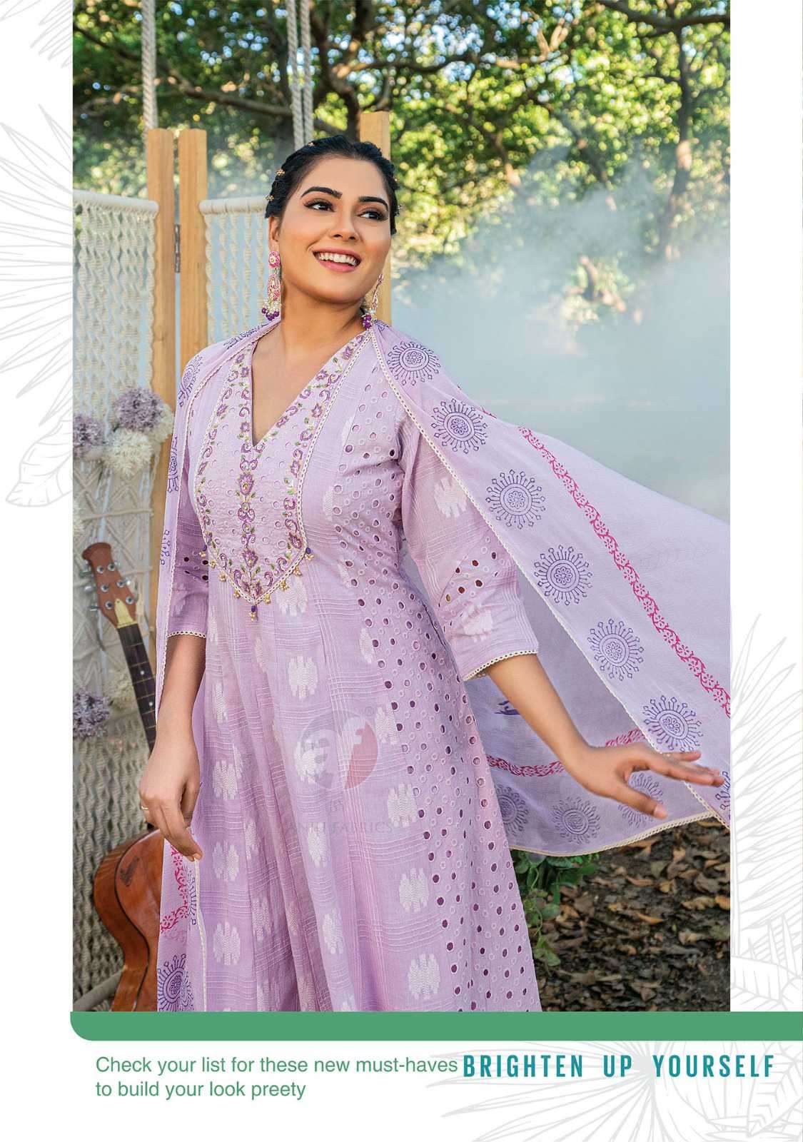 Af Stock Out Rhythm By Anju Fabrics Festive Designs Anarkali Style 3 Piece Pair Catalog view 3