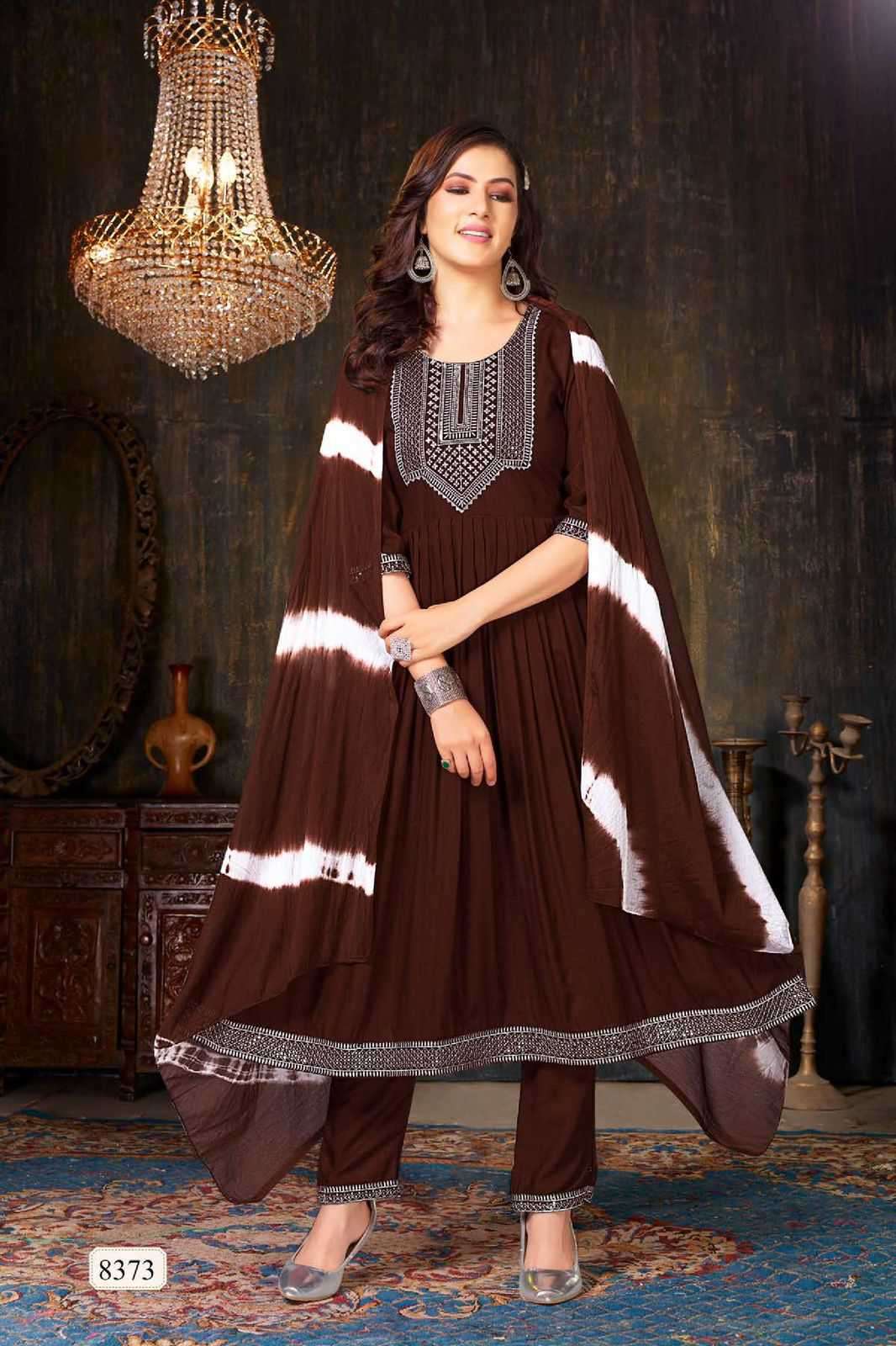 Trendy Golden Helen Heavy Rayon Style Kurti Pant & Dupatta Catalog Collection view 9